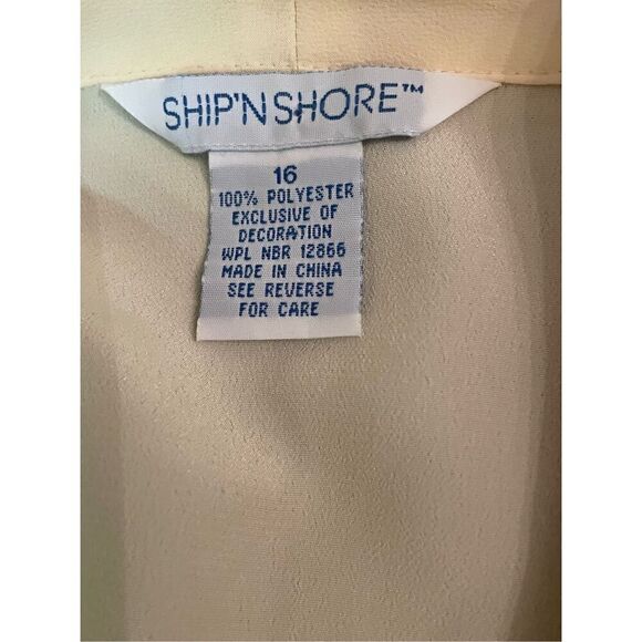 Ship N’ Shore 1970’s NWOT Pale Yellow Button Down Embroidered Short Sleeve RARE - Picture 13 of 14